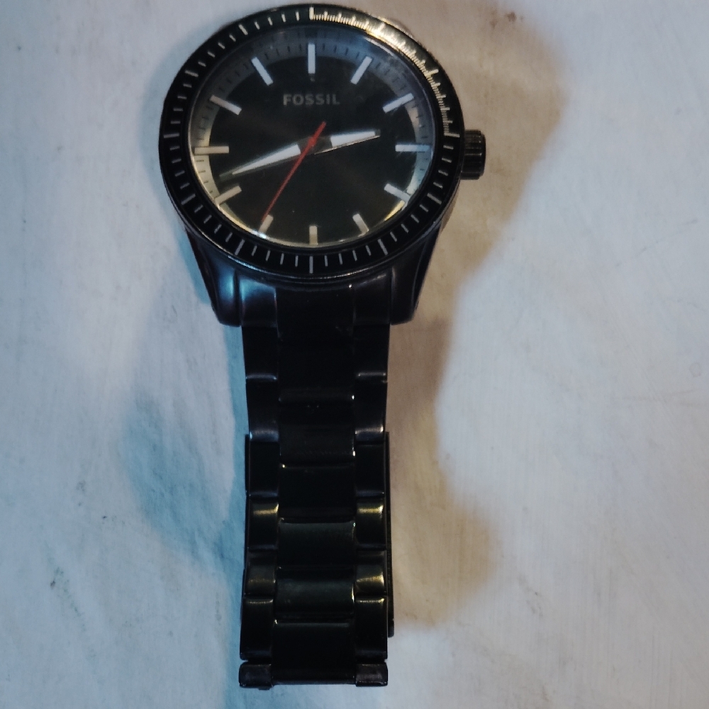 Fossil Black and Silver Men's Watch